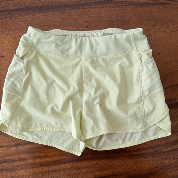 Athleta Girl Lime Yellow Shorts Size L/12 - Picture 1 of 4